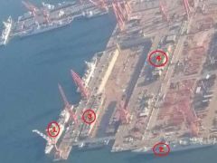 大連造船廠干船塢又有新變化 首批8艘055艦同時開建！