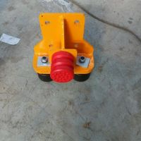 實拍！河南華研免焊接型歐式單梁200輪矩形方管梁頭用防脫軌