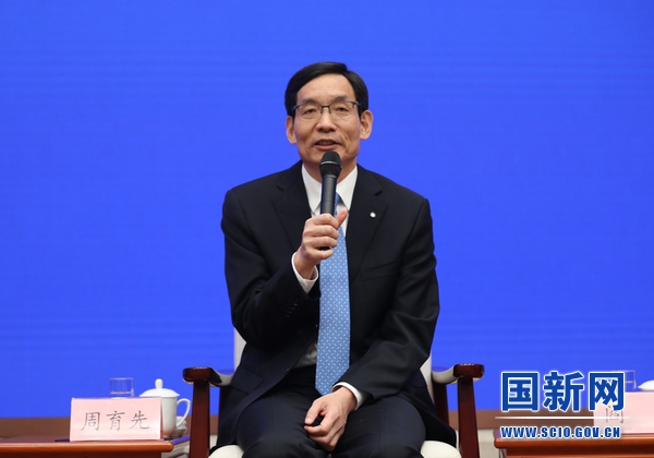  中國建材集團(tuán)有限公司董事長周育先。來源：國新辦