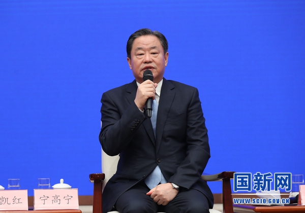  中國中化集團(tuán)有限公司董事長兼中國化工集團(tuán)有限公司董事長寧高寧。來源：國新辦